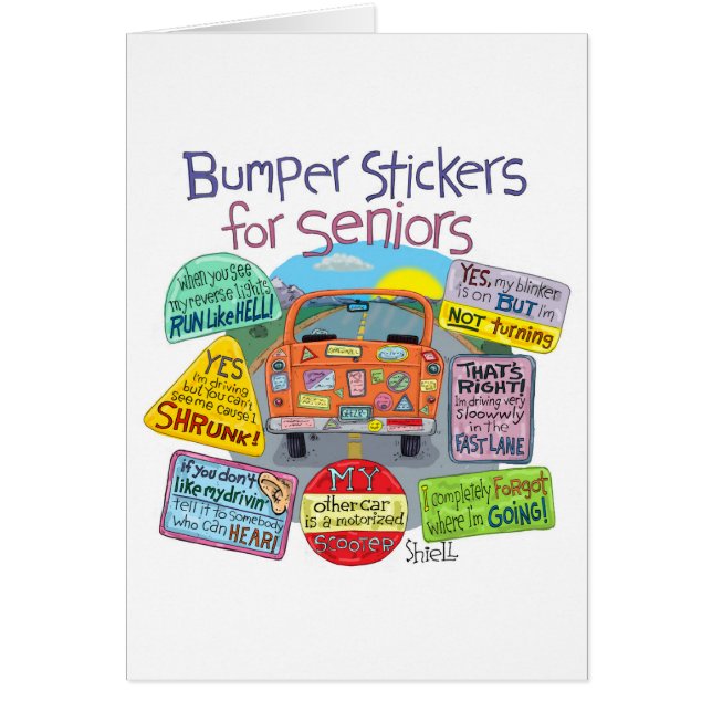 Funny "Over the Hill" Birthday Card (Front)