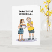 Funny "Over the Hill" Birthday Card (Yellow Flower)