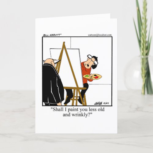 Funny Over The Hill Birthday Greeting Card