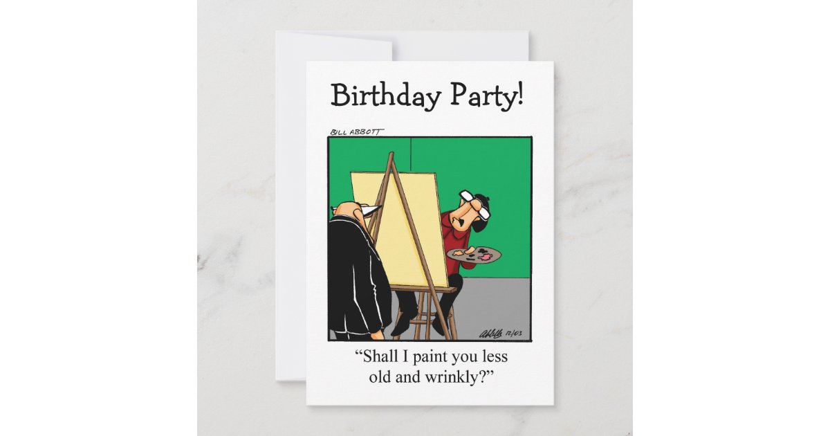 Funny Over The Hill Birthday Invitations | Zazzle