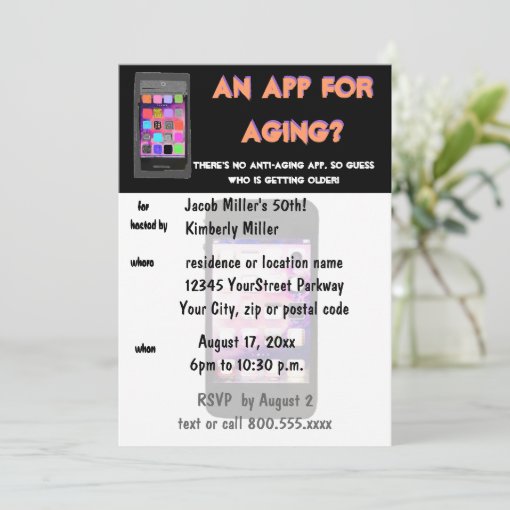 Funny Over the Hill Birthday Party Invitation | Zazzle