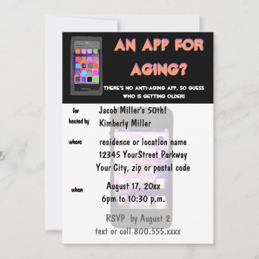 Funny Over the Hill Birthday Party Invitation | Zazzle