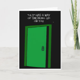 funny over the hill birthday wish card