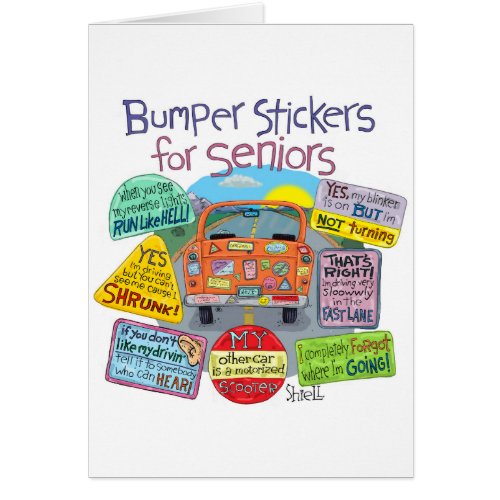 Funny Over the Hill card for Seniors