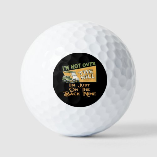 Funny Over The Hill Golf Balls 60th Birthday