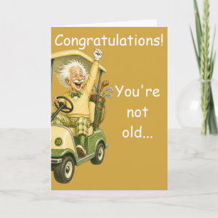 Funny Over The Hill Golfer Birthday Humor Card