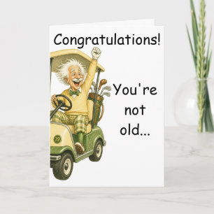 Funny Over The Hill Golfer Birthday Humor Card