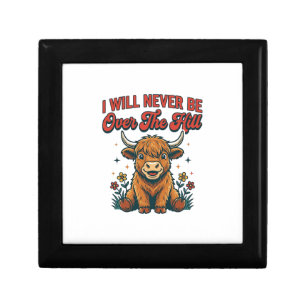 Funny Over The Hill Highland Cow Birthday Design_1 Gift Box