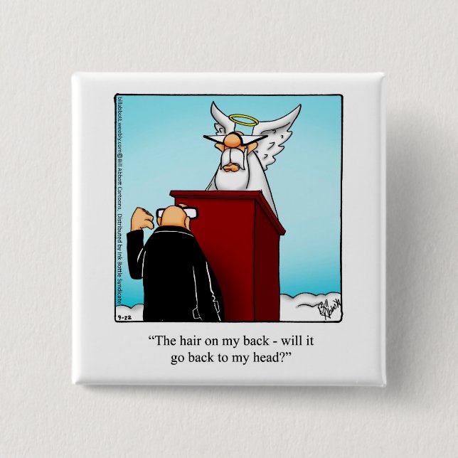 Funny Over The Hill Humor Birthday Button (Front)