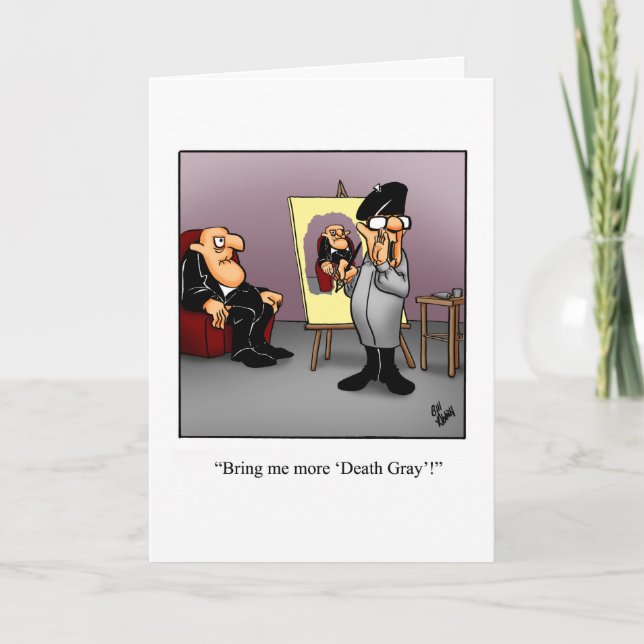 Funny Over The Hill Humor Birthday Card (Front)