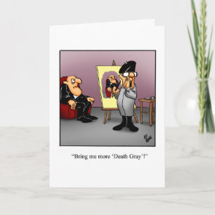 Funny Over The Hill Humor Birthday Card