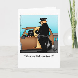 Funny Over The Hill Humor Birthday Card