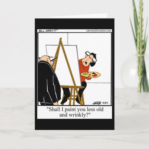 Funny Over The Hill Humor Birthday Card