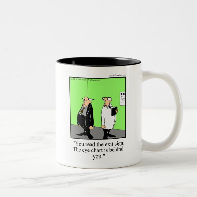 Funny Over The Hill Humor Mug (Right)