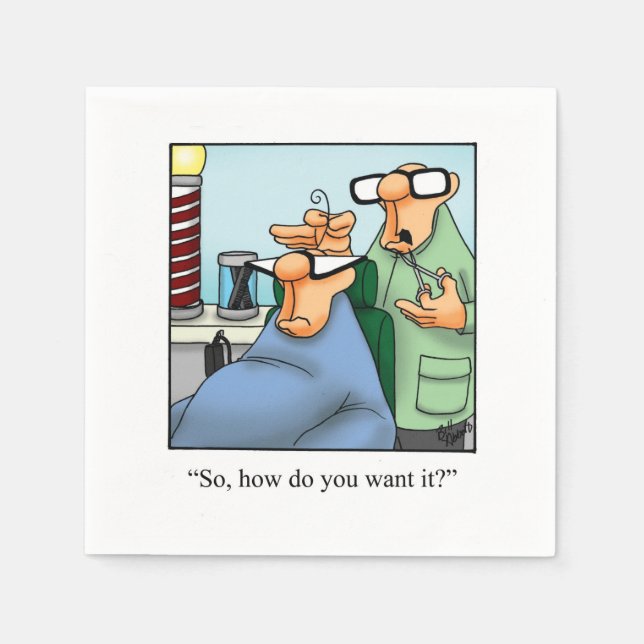 Funny Over The Hill  Party Napkins (Front)