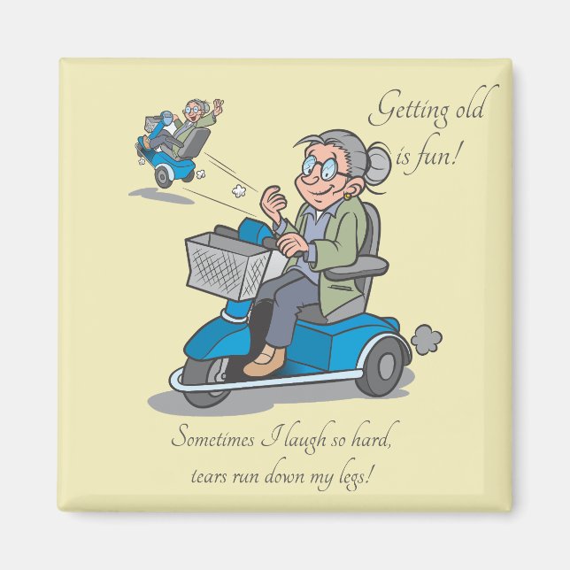 Funny  Over the Hill Woman Retirement Magnet (Front)