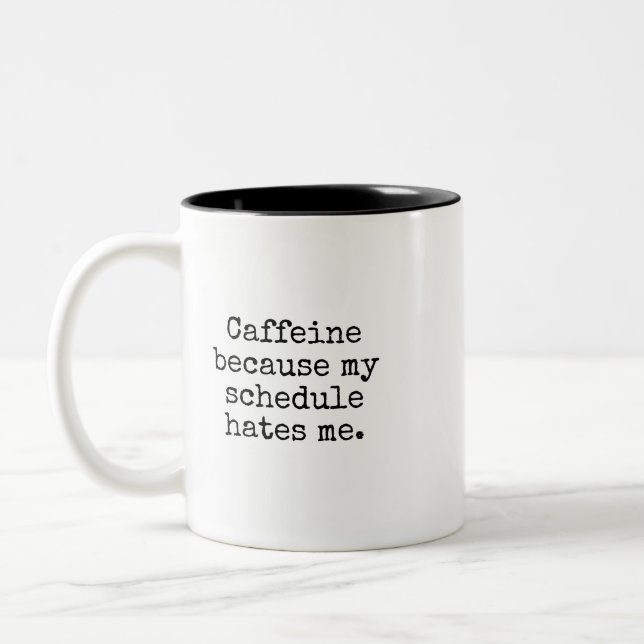 Funny Overbooked Coffee Lover Mug (Left)