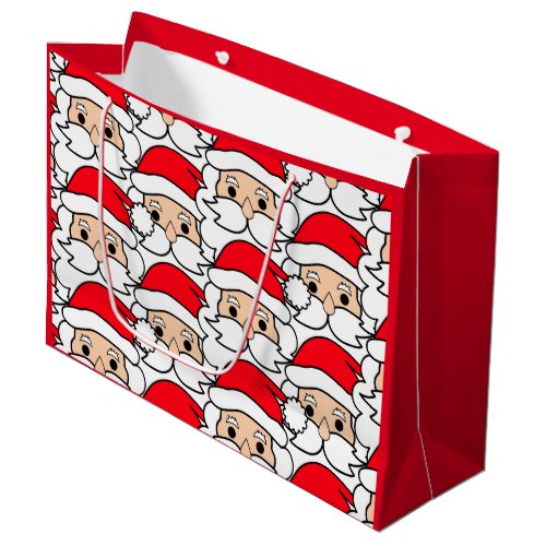 Funny Overcrowded Santa Claus Face Gift Bag