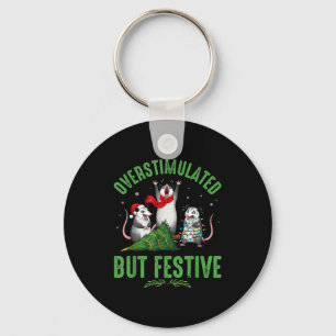 Funny Overstimulated But Festive Christmas Ssum Ho Keychain