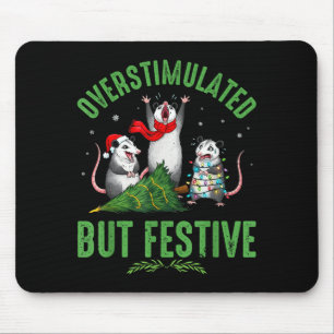 Funny Overstimulated But Festive Christmas Ssum Ho Mouse Pad