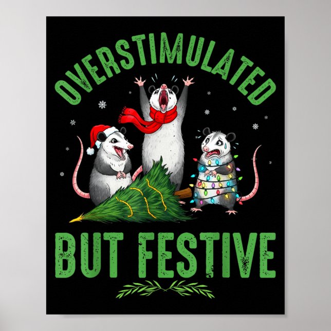 Funny Overstimulated But Festive Christmas Ssum Ho Poster (Front)