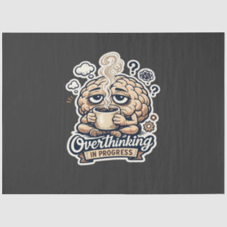 Funny Overthinking In Progress T-Shirt | Relatable Tissue Paper