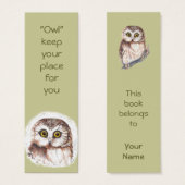 Funny Owl, Birds Custom, Animal  BookMark (Front & Back)