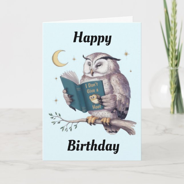 Funny Owl Birthday Card (Front)