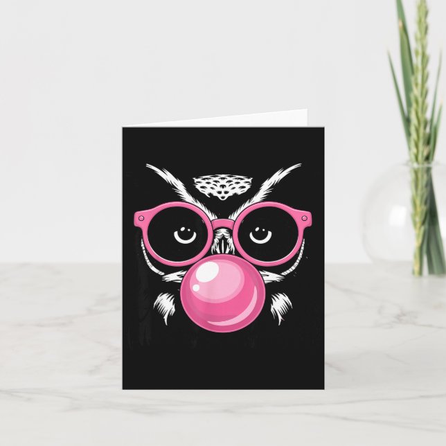 Funny Owl Design For Men Women Boys Girls Toddlers Card (Front)