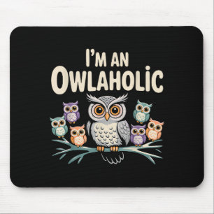 Funny Owl Design For Men Women Boys Girls Toddlers Mouse Pad