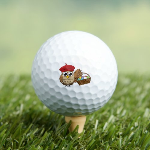 Funny Owl Easter Egg Hunt Golf Balls