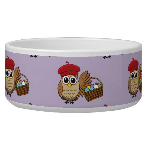 Funny Owl Easter Egg Hunt Pattern Bowl