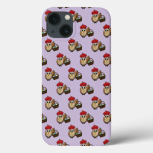 Funny Owl Easter Egg Hunt Pattern iPhone 13 Case