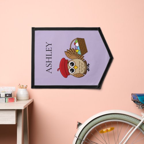 Funny Owl Easter Egg Hunt  Personalize Pennant