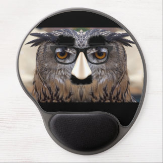 Funny Owl Face With Mask Gel Mouse Pad