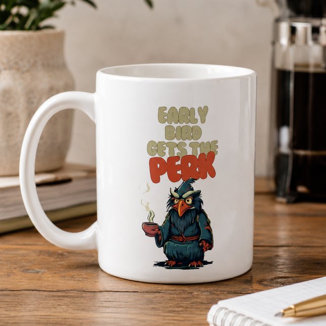 Funny Owl Holding Coffee Mug (Creator Uploaded)