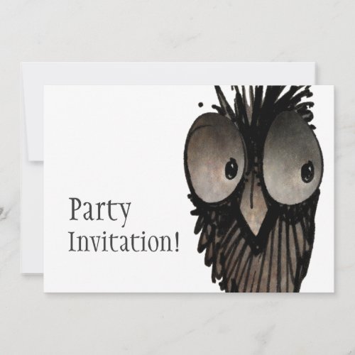 Funny Owl Custom Invitation
