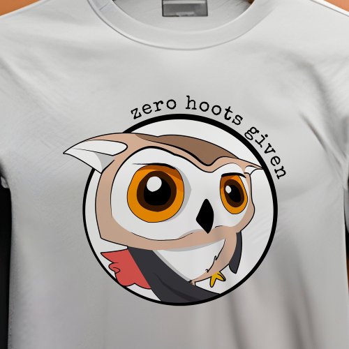 Funny Owl Meme Anime Cartoon Animal Zero Hoot Pun T_Shirt