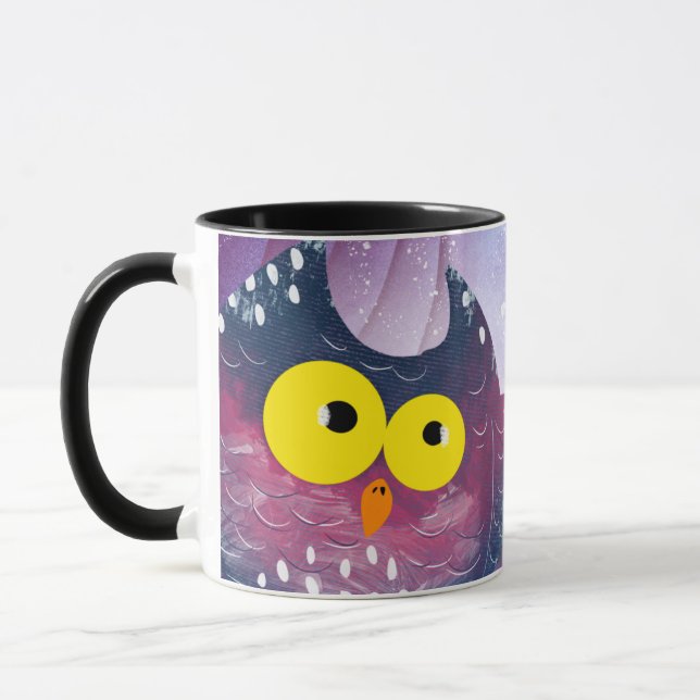 Funny Owl Mug Wrap – Animal Lovers Mug (Left)