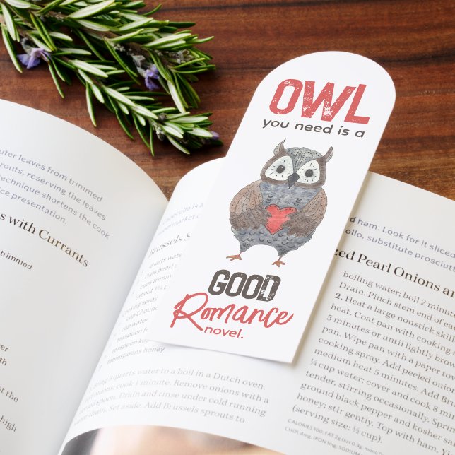 Funny Owl Pun Romance Novel Bookmarks (Book)