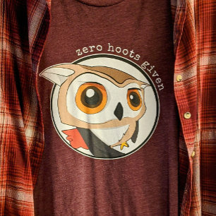 Funny Owl Quote Zero Hoot Given Meme Cute Dad Joke Tri-Blend Shirt