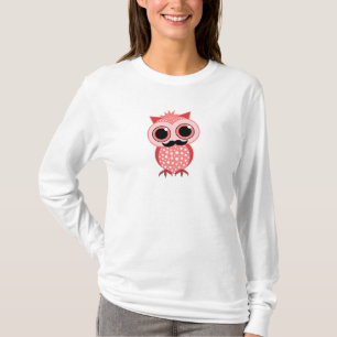 funny owl with mustache T-Shirt
