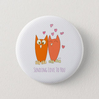 Funny Owls Button