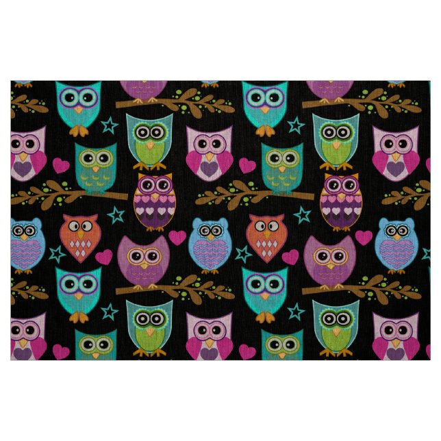 funny owls fabric (Fat Quarter)