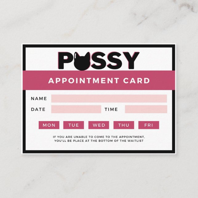 Funny P Appointment | Kitty Cat  (Front)