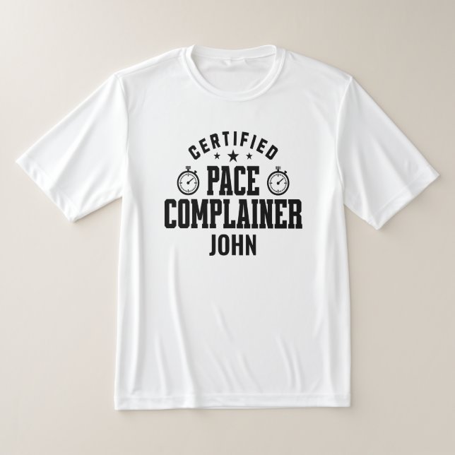 Funny Pace Complainer Matching Couple Personalized T-Shirt (Laydown)