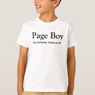 Funny Page Boy Customizable Wedding Party Shirt