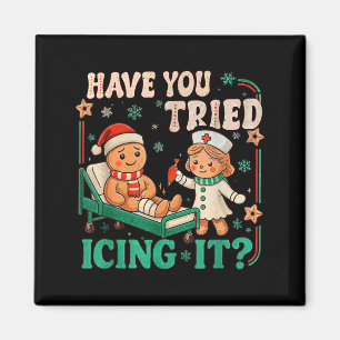 Funny Pain Scale Have You Tried Icing It Gingerbre Magnet