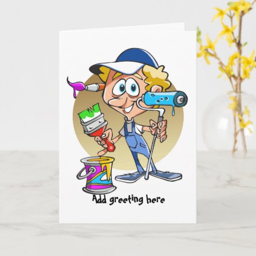Funny painter and decorator personalized card Zazzle