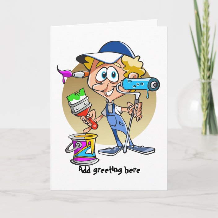 Funny Painter And Decorator Personalized Card R1bd1142dffbe42879c5beb3d128ee04c Tcvte 704 